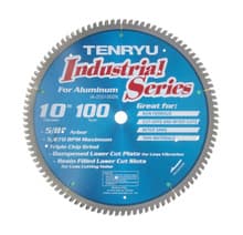 Industrial Blade for Non-Ferrous Saw Blade, 10" Dia, 100T, 0.094" Kerf, 5/8" Arbor, Tenryu IA-255100DN