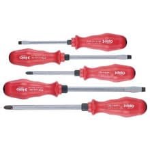 5pc Slotted & Phillips Screwdriver Set, PPC Handle w/ Metal Cap, Felo 31720