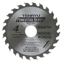 Power Tool Saw Blade, 4" Dia, 24T, 0.055" Kerf, 20mm Arbor, Tenryu PT-10024