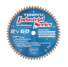 Industrial Blade for Non-Ferrous Saw Blade, 8-1/2" Dia, 60T, 0.087" Kerf, 5/8" KO Arbor, Tenryu IA-21660DN