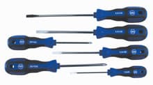 6pc 3K Cushion Grip Slotted/Phillips Screwdriver Set, Wiha 46094