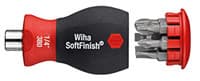 Stubby Bit Holder Set, Ball End Hex 1/8 - 1/4, Wiha 38056