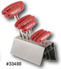 8pc T-Handle Hex In Metal Stand Set, 2-10mm, Wiha 33488