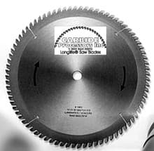 Melamine Veneer Saw Blade, 10" Dia, 80T, .128 Kerf, 5/8 Arbor, World's Best 50602