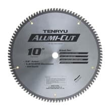 Alumi-Cut Saw Blade, 10" Dia, 100T, 0.094" Kerf, 5/8" Arbor, Tenryu AC-255100DN