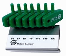 7pc MagicSpring Torx Wing Handle Screwdriver Set, T6-T20, Wiha 36598