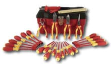 25pc Insulated Master Electricians Set in Tool Box, Wiha 32879