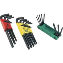 Ball Hex & ProHold L-Key Set, .050-3/8", 1.5-10mm, Free Torx Foldup, Bondhus 14150