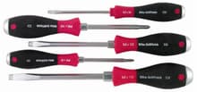 5pc SoftFinish Slotted/Phillips Screwdriver Set, Extra Heavy Duty, Wiha 53090