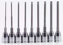 9pc Torx Bit Set, 6" w/Sockets T8-T40, Bondhus 44699