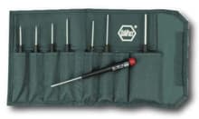 8pc Precision Hex Inch Screwdriver Set, .028-1/8", Wiha 26399