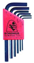 7pc Hex Key Set 1.5-6mm, Short, Bondhus 12292