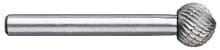 Carbide Bur, Ball Shape, 3/8 Dia, 3/8 Cut Length, 1/4 Shank, Triumph 071440