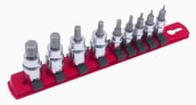 9pc 1/4 & 3/8 Drive Hex Metric Socket Set, 1.5-10mm, Wiha 71996