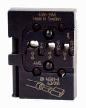 PortaCrimp Die Set for 22-10 AWG Open Barrel, Non-Insulated Standard Commercial Terminals & Lugs, Wiha 43146