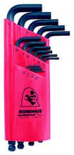 15pc Ball Hex Key Set, 1.27-10mm, Bondhus 10995