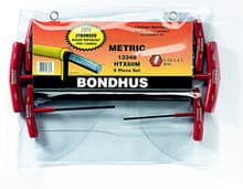 6pc Hex T-Handle Set, 2-6mm, Graduated Length, Bondhus 13348