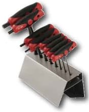 8pc Soft Grip Ball Hex Dual Drive T-Handle Set, 2mm-10mm in Stand, Wiha 33489