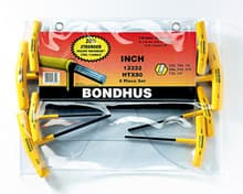 8pc Hex T-Handle Set, 3/32-1/4, Graduated Length, Bondhus 13332