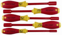 5pc Insulated Inch Nut Driver Set, 7/32-1/2", Wiha 32292