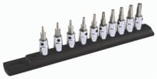 10pc 1/4" Drive Torx Socket Set, T7-T40, Wiha 76191