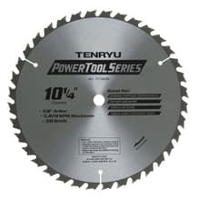 Power Tool Saw Blade, 10-1/4" Dia, 36T, 0.079" Kerf, 5/8"KO Arbor, Tenryu PT-26036