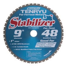 Steel-Pro Stabilizer Saw Blade, 9" Dia, 48T, 0.087" Kerf, 1" Arbor, Tenryu PRF-23048BWK ** DISCOUNTINUED**