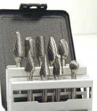 9pc Bur Set, 1/2" Cut, 1/4" Shank, Triumph 071488