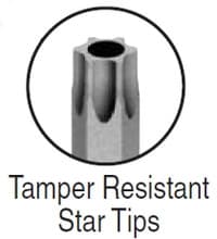 8pc Tamper Resistant Torx L-Key Set, TR6-TR25, Bondhus 32432