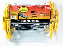 10pc Hex T-Handle Set, 3/32-3/8, Graduated Length, Bondhus 13338