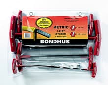 8pc Ball Hex & Hex T-Handle Set, 2-10mm, Bondhus 13187