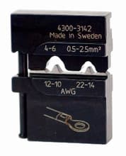 PortaCrimp Die Set For 12-10 & 22-14 AWG Non-Insulated Terminals, Lugs & Splices, Wiha 43142