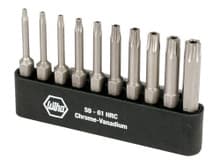 Security Torx Power Bit Set, T7s-T40s, Wiha 74987
