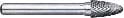 Carbide Miniature Bur, 1/4 Dia, 1/2 Cut Length, 1/8 Shank, Triumph 071453