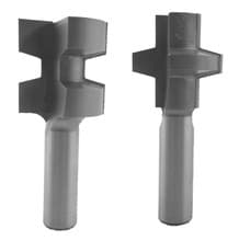 Wedge Tongue and Groove Bit Set, 1/2 to 1-1/8 Material, 1/2 Shank, Southeast Tool SE3370