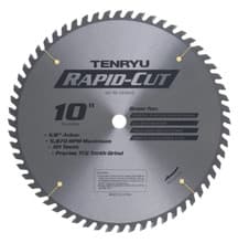 Rapid Cut Saw Blade, 10" Dia, 60T, 0.126" Kerf, 5/8" Arbor, Tenryu RS-25560D