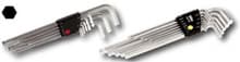 2pk Chrome Plated Inch/Metric Ball End Hex L-Key Set, Wiha 66993