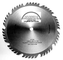 Combination Saw Blade, 12" Dia, 45T, .145 Kerf, 1" Arbor, World's Best 37098