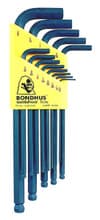 13pc Ball Hex Key Set, .050-3/8", Bondhus 10937
