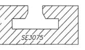 T-Slot Bit, 1-3/16 L Dia, 3/8 S Dia, 1/4 Kerf, 1/2 Shank, Southeast Tool SE3075