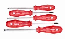 5pc Slotted & Phillips Screwdriver Set, PPC Handle, Felo 16052