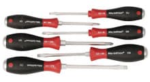 6pc SoftFinish Slotted/Phillips Screwdriver Set, Extra Heavy Duty, Wiha 53096