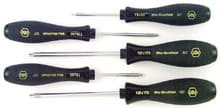 5pc Torx Screwdriver w/ MicroFinish Handle Set, T10-T30, Wiha 52790