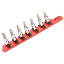 7pc Ball End Hex Bit Socket Set, 3/32-1/4", 1/4 Drive, Wiha 71398