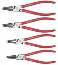 4pc Straight External Retaining Ring Pliers Set, Shape C, Wiha 32626