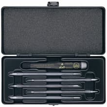 6pc System 4 ESD Safe Slotted/Phillips Driver Set, Wiha 26993