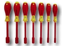 7pc Insulated Metric Nut Driver Set, 5.0-13.0mm, Wiha 32293