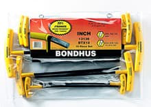 10pc Ball Hex & Hex T-Handle Set, 3/32"-3/8", Bondhus 13138
