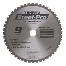 Steel-Pro Saw Blade, 9" Dia, 48T, 0.087" Kerf, 1" Arbor, Tenryu PRF-23048CBN