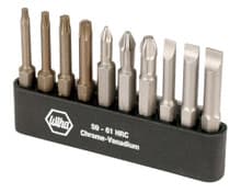Slotted/Phillips/Torx Power Bit Set, Wiha 74983